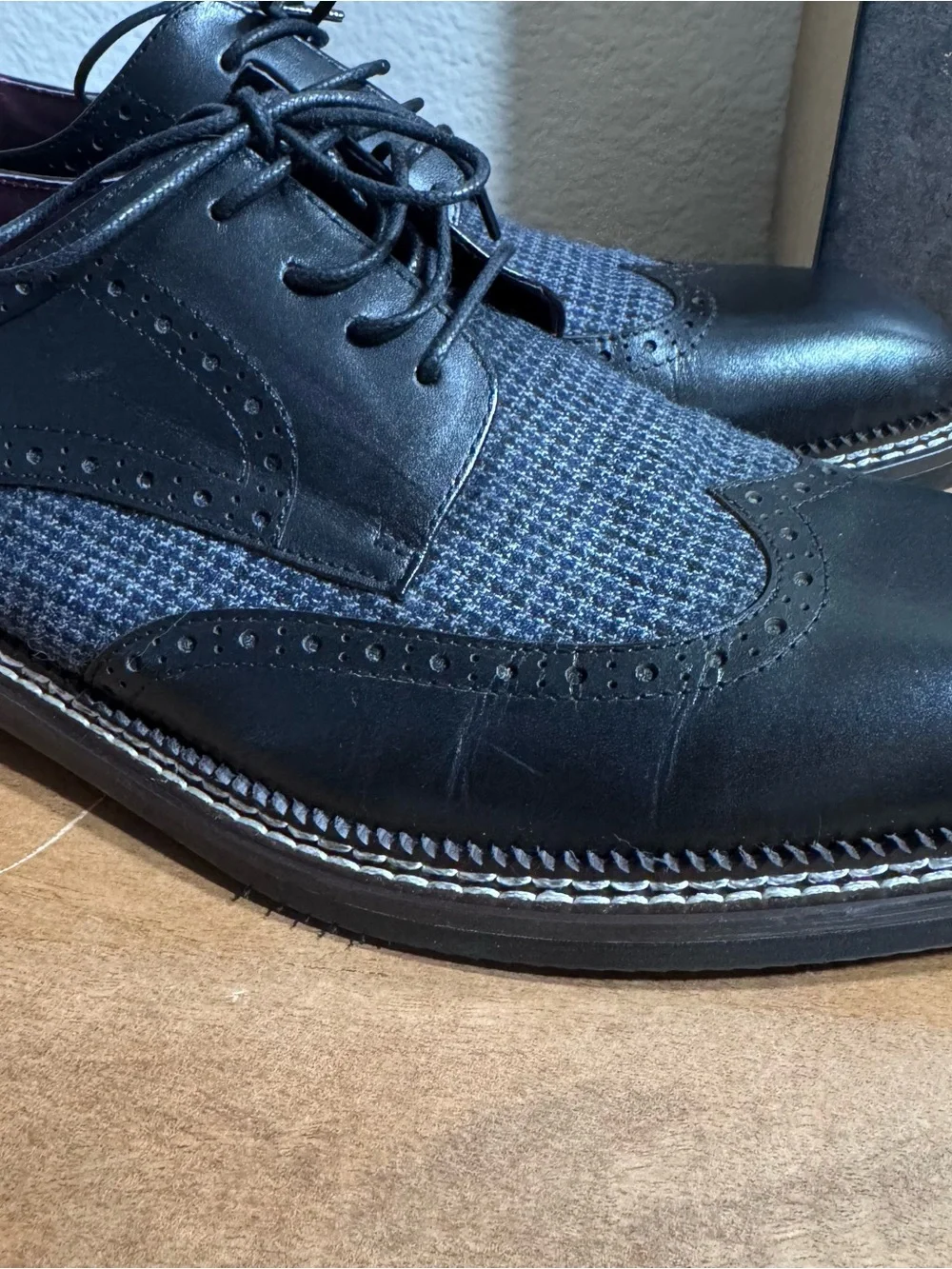 Brand New VINTAGE FOUNDRY Wilfred Mixed Media Derby Shoes